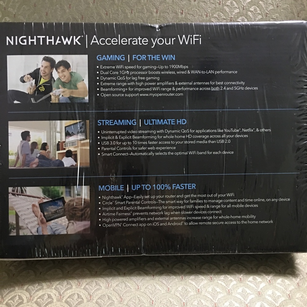 NETGEAR Nighthawk AC1900 Smart WiFi Router. - Picture 2 of 2